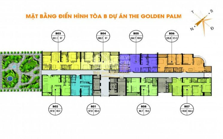 Chính Chủ Bán Nhanh Căn Hộ 2(63,5m2)-3(100,8m2) Pn, Full Nột Thất đẹp Tòa Golden Palm - 21 Lê Văn Lương Từ 41tr/m2 3