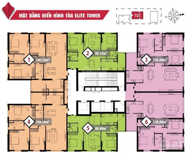 Chính Chủ Bán Nhanh Cắt Lỗ Ch (2pn)1702 Dt 91m2 - 138m2 Tại Dự án Paragon Giá: 29tr/m2, Lh 0986943885 1