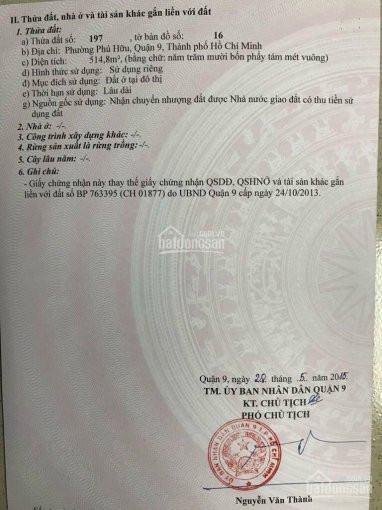 Chính Chủ Bán Nhanh đất Biệt Thự Dự án Tờ Báo Kinh Tế - Phú Hữu, Quận 9 Dt: 514m2 đất, Thổ Cư 100% 3