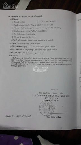 Chính Chủ Bán Nhanh đất Thổ Cư 80m Vuông Hương Lộ 2 - Bình Trị đông A - Bình Tân Hẻm Thông 1/ Chiến Lược 3