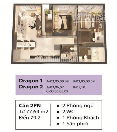 Chính Chủ Bán Nhanh Gấp - Duy Nhất Căn Hộ 78m2 Dragon Chênh 510tr, đã đóng được 1,4 Tỷ, Hỗ Trợ Vay Ngân Hàng! 1