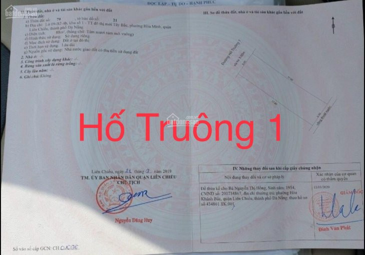 Chính Chủ Bán Nhanh Lô đất đường 5m5 Hố Truông 1, Hoà Minh, Liên Chiểu, Lh 0938917985 1