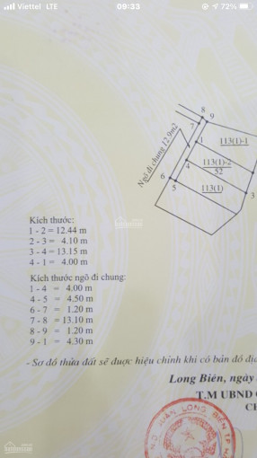 Chính Chủ Bán Nhanh Mảnh đất Diện Tích 52m2 Khu Tái định Cư Xóm Lò Thượng Thanh, Long Biên, Hà Nội, đường Rộng 3m 2