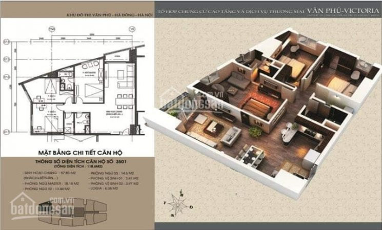 Chính Chủ Bán Nhanh Nhà Nhanh Căn Góc Tại Tòa Victoria Văn Phú S: 118m2, 3ngủ, 2vs Giá:2 Tỷ 3x Triệu Lh 0946520416 3