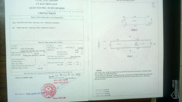 Chính Chủ Bán Nhanh Nhà Số 126 Mặt Tiền đường Lũy Bán Bích, 408m2 2