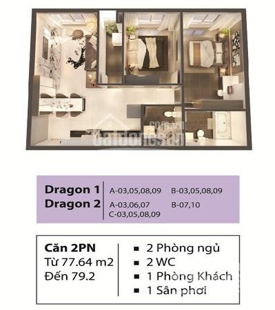 Chính Chủ Bán Nhanh Nhanh Căn Hộ 79m2 Dragon2 View Hồ Bơi Công Viên Cây Xanh Thoáng, Thanh Toán 2,525 Sở Hữu Ngay 1