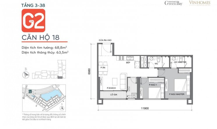 Chính Chủ Cần Bán Căn 2pn 2wc Tòa G2 Giá 23 Tỷ, 0973817255 2