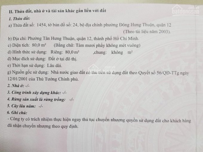 Chính Chủ Cần Bán Lô đất Nền Khu Dân Cư An Sương, Dt 4 X 20m, Giá 4,4 Tỷ đường 10m Nhựa Thông 2