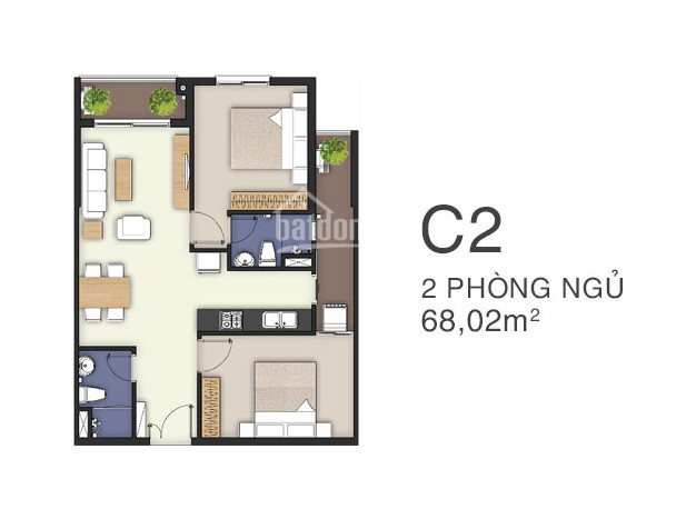 Chính Chủ Cho Thuê Nhanh Căn 68m2 Full Nội Thất, Vào ở Ngay Tầng Trung View đẹp 1