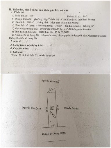 Chủ Cần Bán đất P Hiệp Thành, Thủ Dầu Một 2