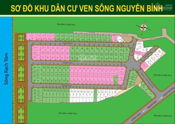 đất Nền Khu Dân Cư Nguyễn Bình Kế Góc Hướng Tây, Sổ đỏ 825m2, Giá Chỉ 32tr5/m2, 0938940890 1