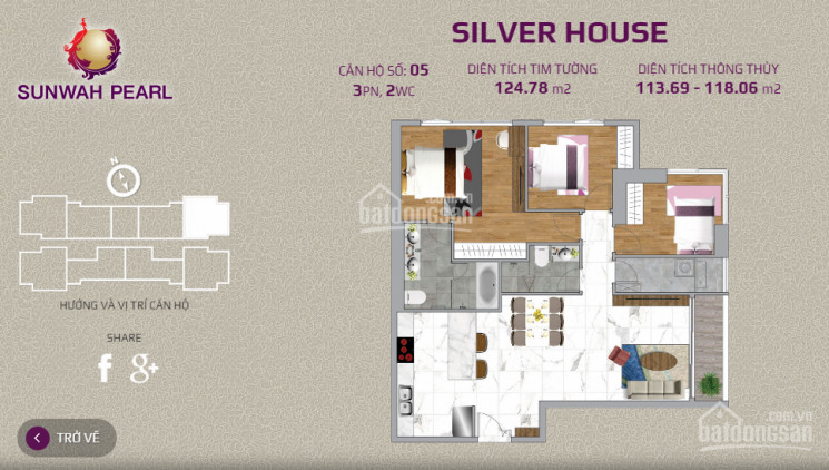 Hàng Giá Tốt Căn Góc 3pn (12428m2) (căn 05) Toà Silver House - Sunwah Pearl 10,3 Tỷ (không ảo) 8