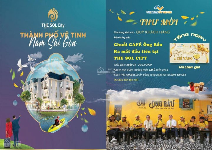 Tặng Ngay 2 Chỉ Vàng Sở Hữu 1 Nền đất Dự án The Sol City, Ngay Chơ Hưng Long Bình Chánh Giá 16 Tỷ 6