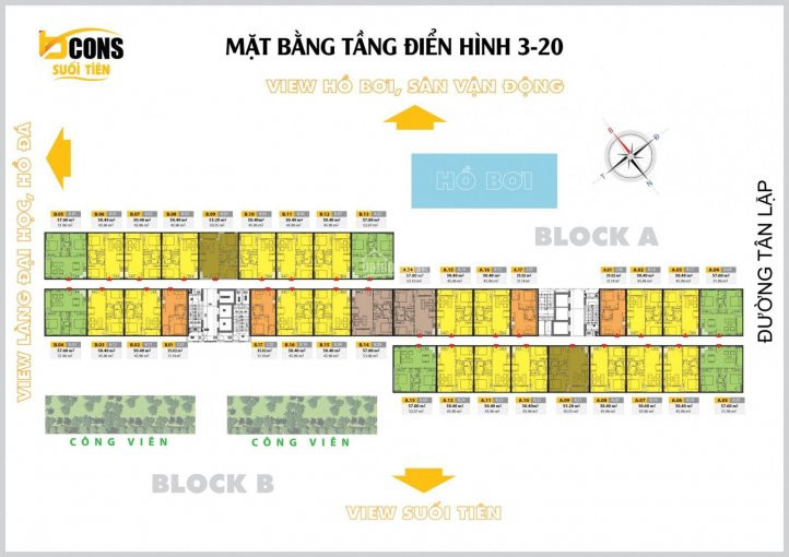 Bán Căn Hộ Bcons Suối Tiên, Nhà Mới 100%, đã Có Sổ Hồng, View Hồ Bơi 6