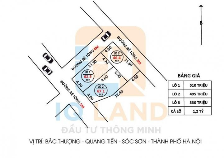 Bán đất Giá Rẻ Sóc Sơn Chỉ 500 Triệu Vnd, Có Ngay Lô đất 67m2 đường ô Tô Tránh , Lh 0981801876 4