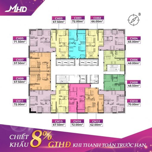 Căn 2pn Giá Từ 776tr Ngay Mặt đường Tố Hữu Với Mức Chiết Khấu Tối đa Tới 8% Gtch Lh: 0924392315 5