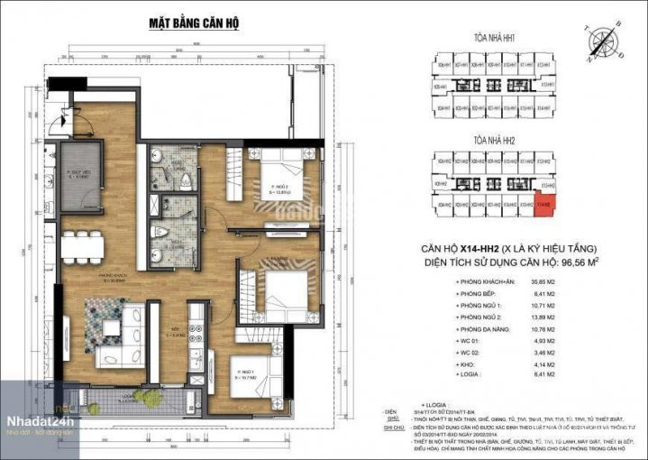 Căn 3 Phòng Ngủ Nguyên Bản Chủ đầu Tư Hiếm Gặp, 96,56 M2, 3 Tỷ Nét Căng 2