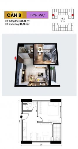 Căn Hộ 1pn 1wc Bcons Plaza Diện Tích 36,58 M2 Tầng đẹp, View Hồ đá Làng đại Học, Booking 30 Triệu 2