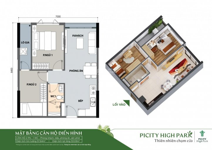 Căn Hộ 57m2 Picity High Park, Bàn Giao Quý 4/2022 - Chỉ 650 Triệu Sở Hữu Căn Hộ Tại Trung Tâm Tp 3