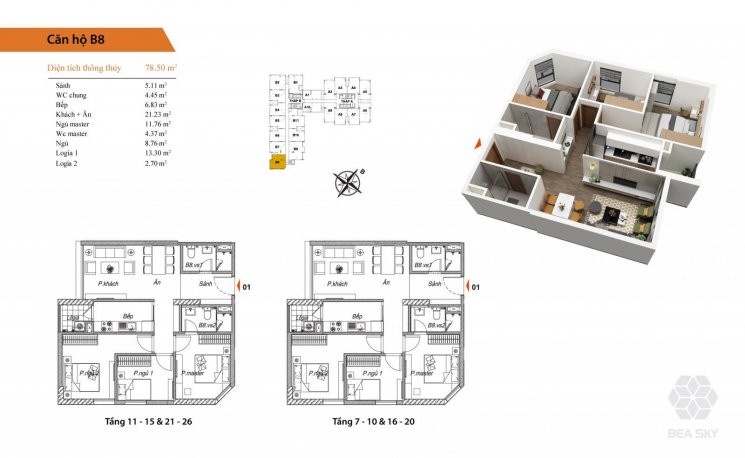 Cđt Bea Sky Cập Nhật Quỹ Căn Ngoại Giao Giá 28 Triệu/m2 Tặng Gói Nội Thất đầy đủ 350 Triệu, Ck 9% 4