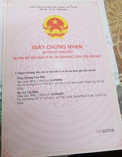 Chính Chủ Bán đất Mt đường 12a, Khu Tái định Cư Q5, P Bình Hưng Hòa B, Q Bình Tân Lh 0375943601 2