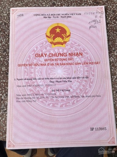 Chính Chủ Bán Gấp đất Cực đẹp Ngay Vòng Xoay Cổng 11 P Phước Tân, đường Bê Tông 5m ô Tô Tận Nơi 2