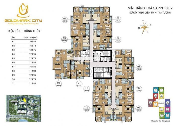 Chính Chủ Bán Nhanh 1 Trong 3 Suất Ngoại Giao Cc Goldmark City Giá Gốc 20 Tr/m2, ở Ngay, Diện Tích 68m2, 86m2, 93m2 7