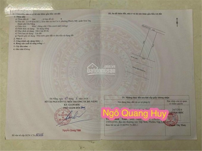 Chính Chủ Bán Nhanh Lô đất đường Ngô Quang Huy đường 75m đi Ra Biển Chỉ 5p 2