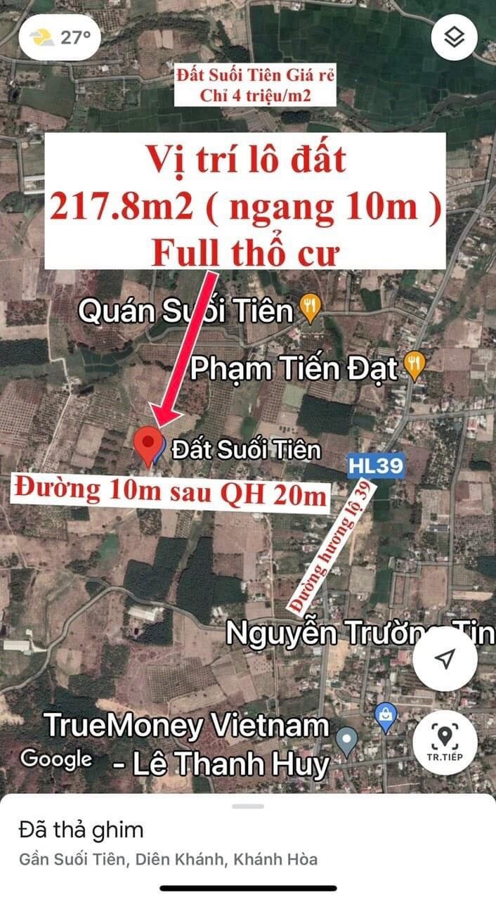 Cần bán Đất đường Hương lộ 39, Xã Suối Tiên, Diện tích 108m², Giá 433 Triệu - LH: 0903593831 3