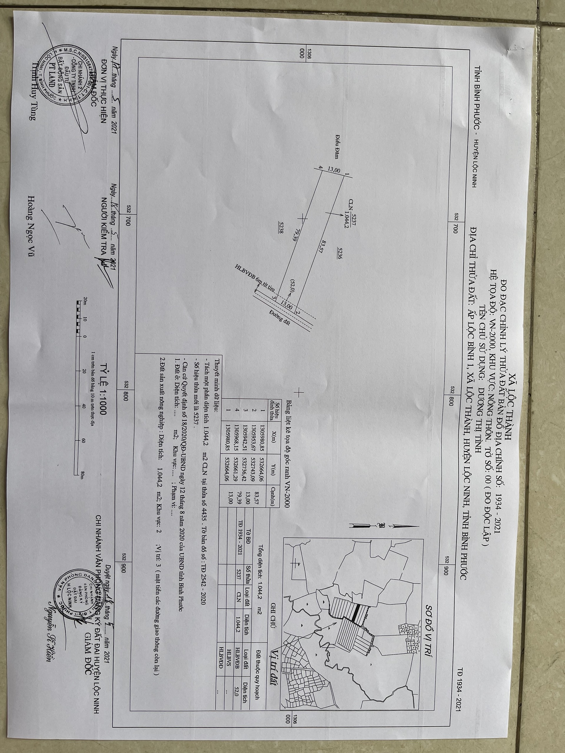 Đất TT Lộc Ninh, giá 393nghìn/m2, dt 1400m, Lộc Ninh, Bình Phước