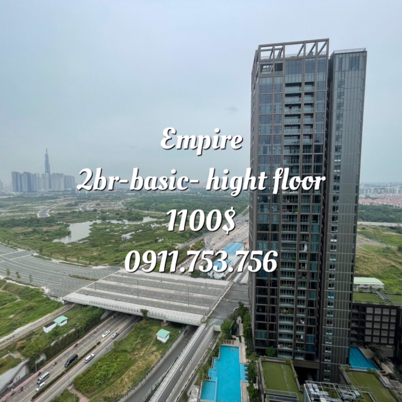 Cho thuê Căn hộ chung cư dự án Empire City Thủ Thiêm, Diện tích 93m², Giá 25,000,000 Triệu/tháng - LH: 0911753756