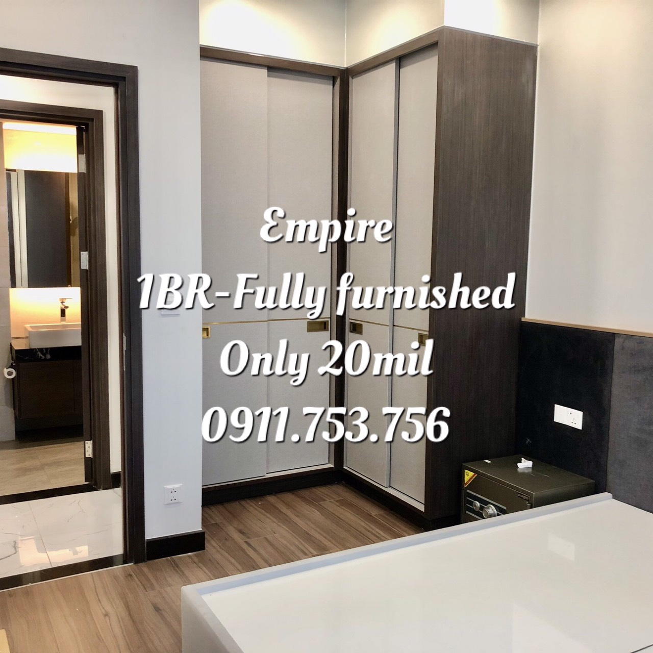 Tuyet 0911 753 756- 1BR Empire apartment for lease- 20 millions vnd 5