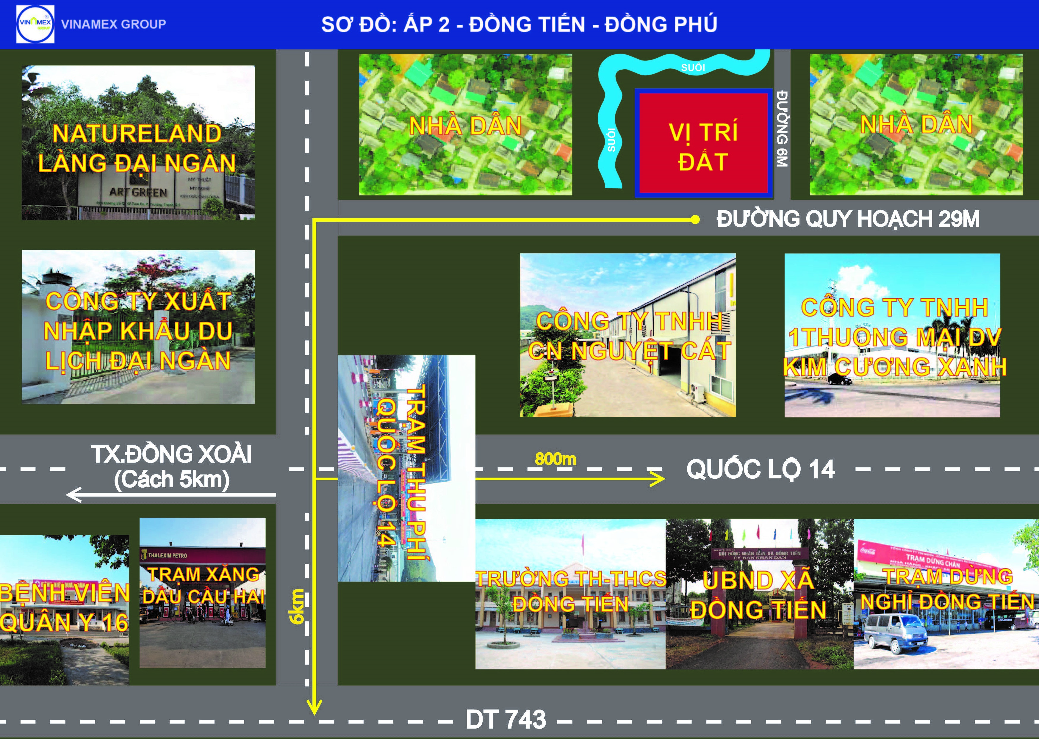 Cần bán Đất đường Quốc lộ 14, Xã Đồng Tiến, Diện tích 1000m², Giá 630,000,000 Triệu - LH: 0362449631 3