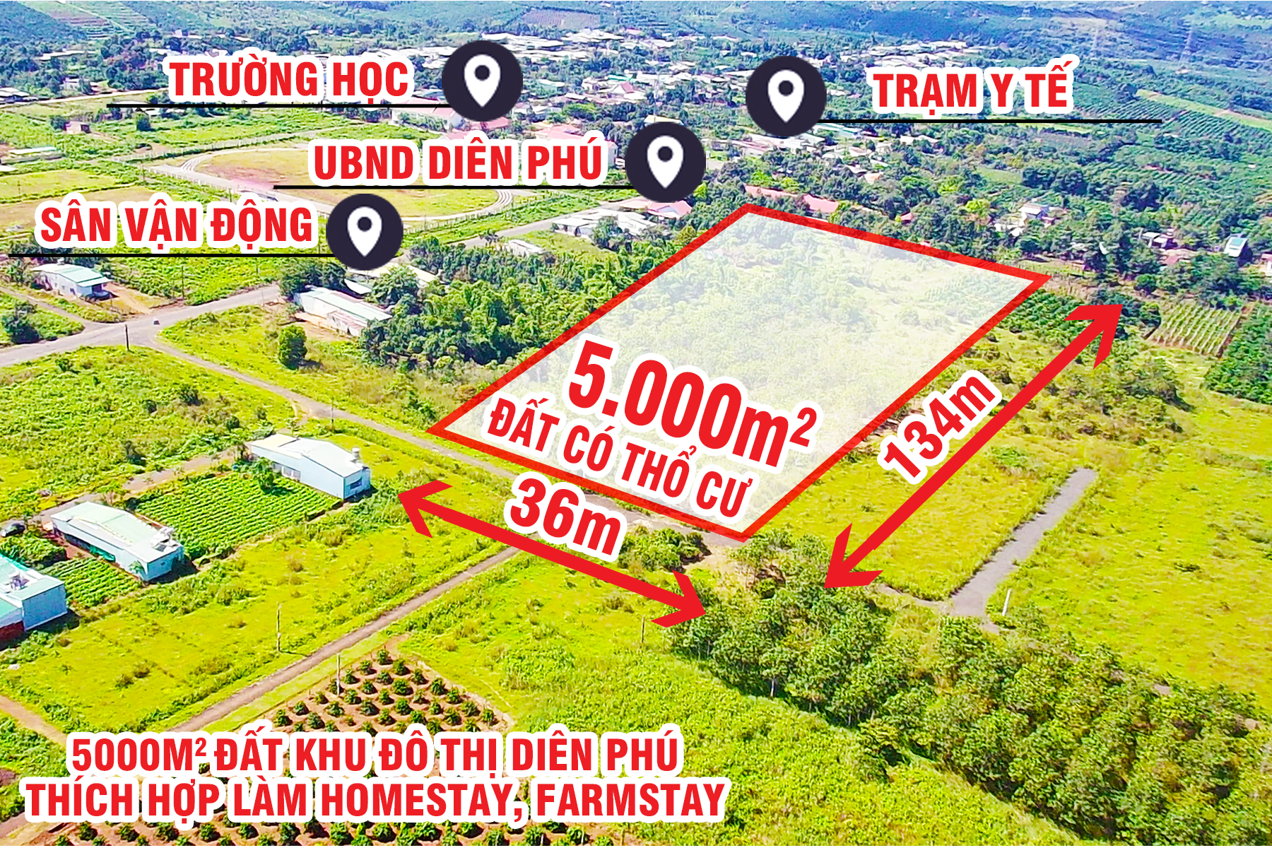 Cần bán Đất đường Trần Nhật Duật, Xã Diên Phú, Diện tích 4998m², Giá Thương lượng - LH: 0977789625