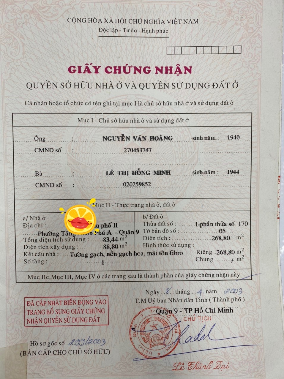 Cần bán Nhà mặt tiền đường 449, Phường Tăng Nhơn Phú A, Diện tích 268m², Giá Thương lượng - LH: 0902417534 2