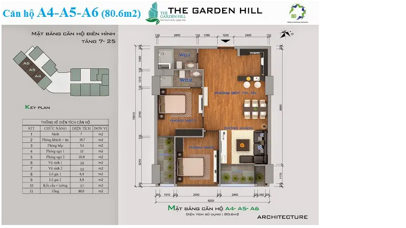 Cần bán Căn hộ chung cư dự án The Garden Hills - 99 Trần Bình, Diện tích 80.6m², Giá Thương lượng 3