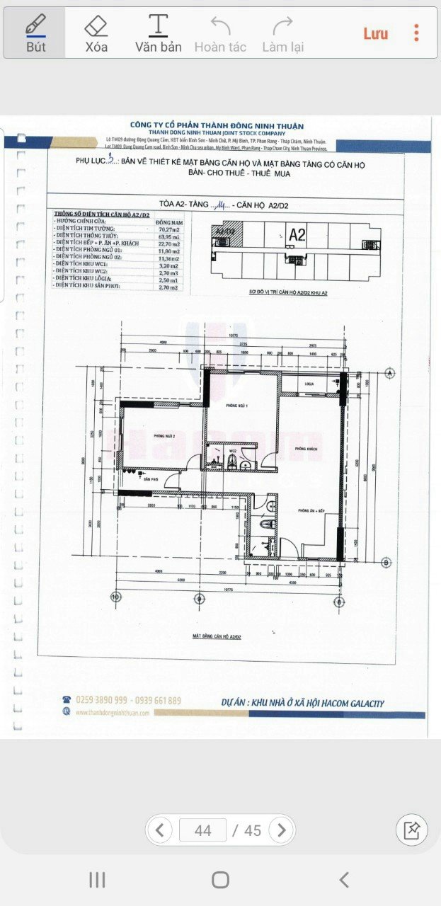 Cần bán căn góc dt 70mv chung cư dự án Dự án nhà ở xã hội Hacom Galacity, Diện tích 70m², Giá 960 Triệu