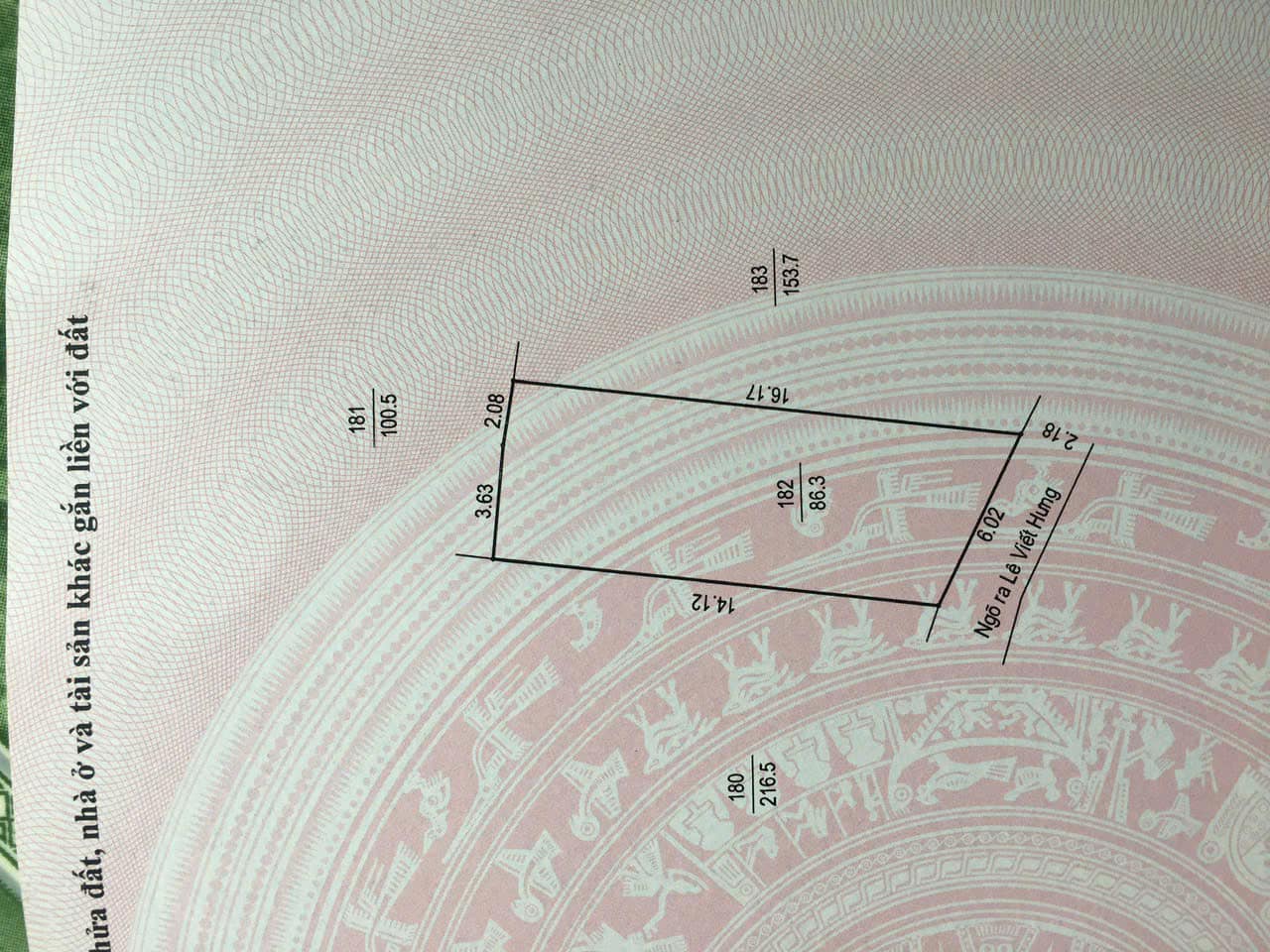 Bán đất mặt ngõ phố Lê Viết Hưng, ph Ngọc Châu, TP HD, 86.3m3, mt hơn 6m, ngõ ô tô, chỉ 1.5x tỷ 3