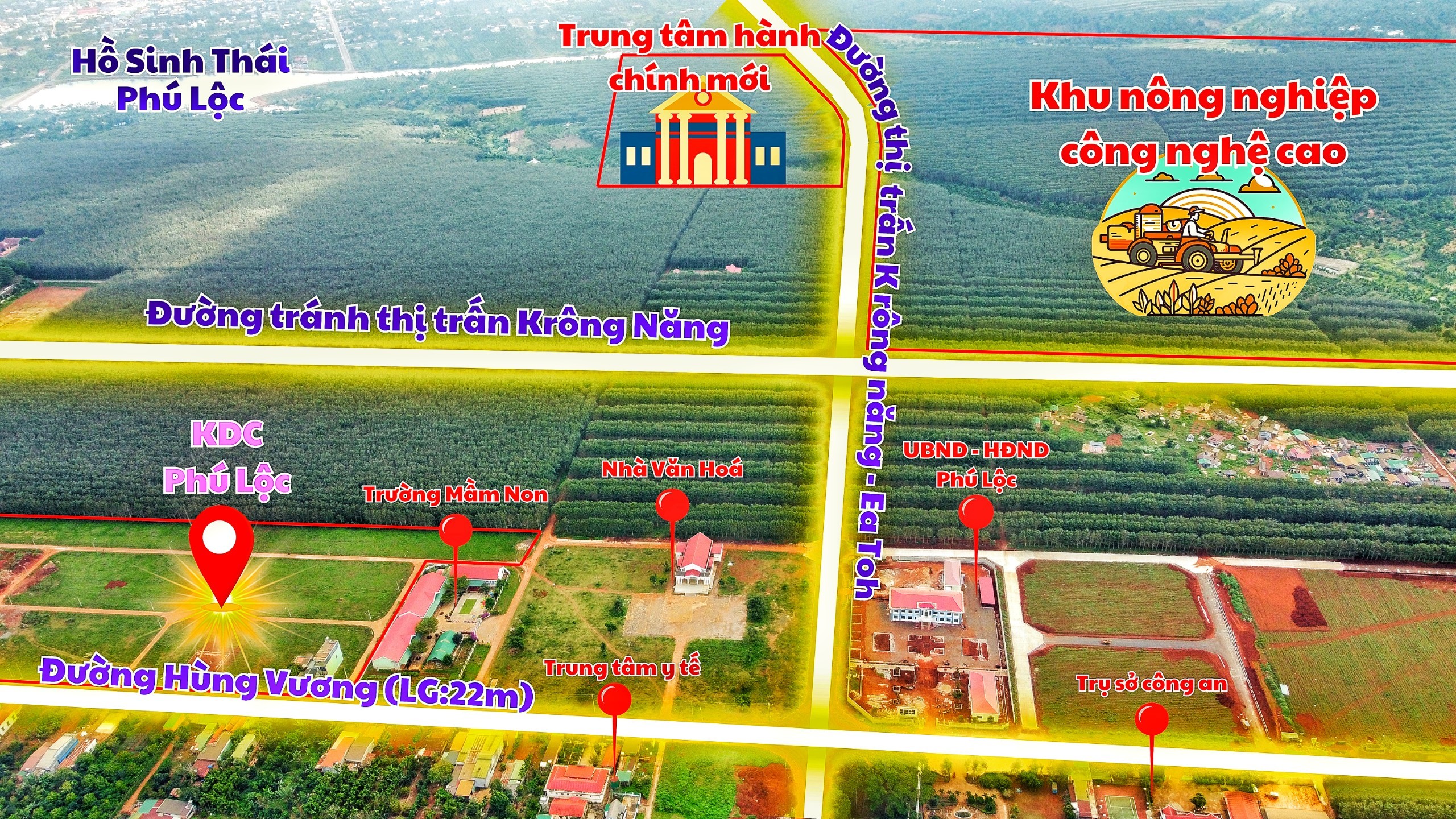 Cần bán Đất đường Hùng Vương, Xã Phú Lộc, Diện tích 132m²/6xxtr