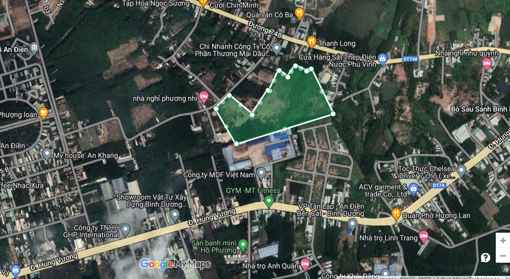Bán 10ha đất An Điền, Bến Cát, gần trung tâm Thị Xã Bến Cát, giá 280 tỷ