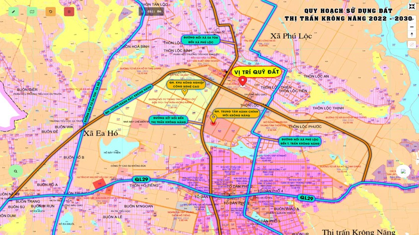 Bán đất thổ cư tại chợ Phú Lộc – Krông Năng giá 668 triệu 2