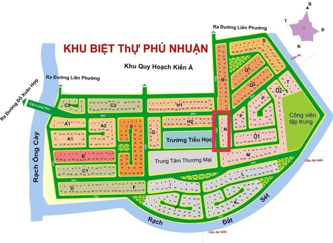 Cần bán Đất dự án KDC Phú Nhuận - Phước Long B, Diện tích 280m², Giá 70 Triệu/m²