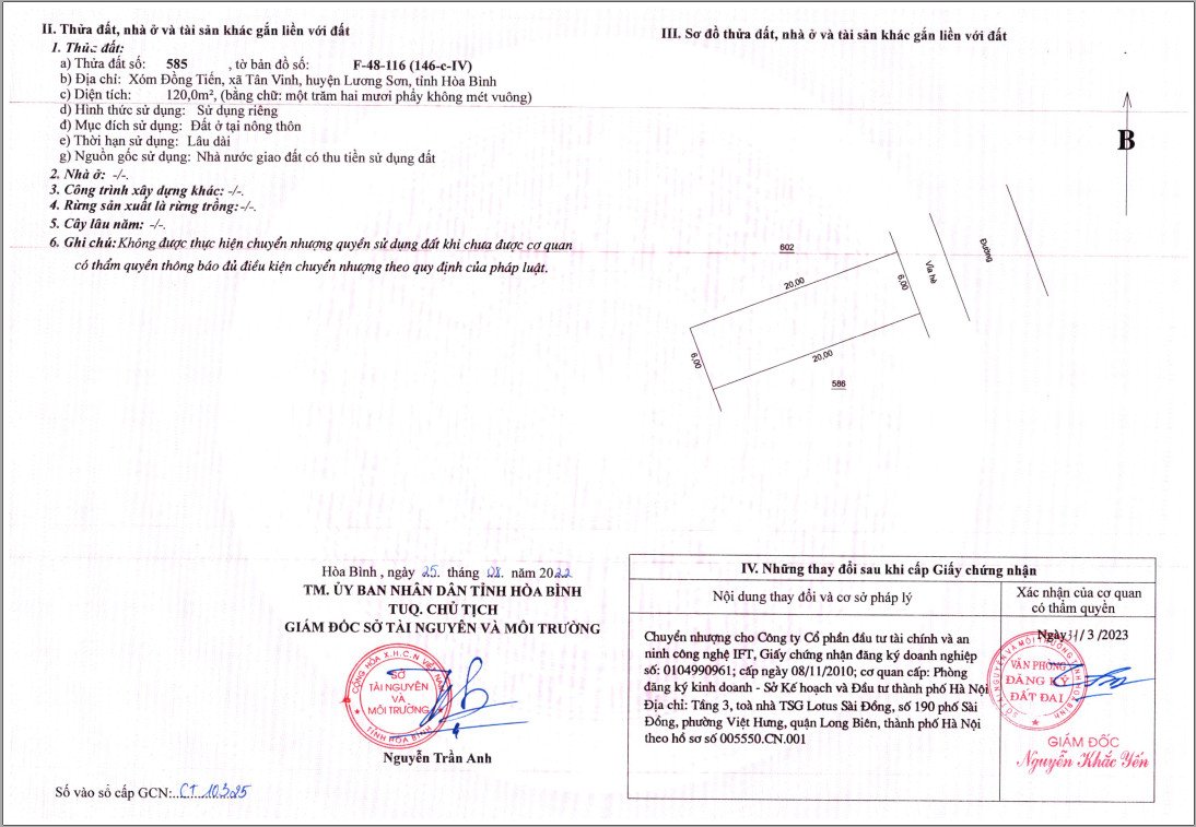 Bán lô LK tại dự án Centre Ville Lương Sơn, view sông, DT 100m2, sẵn sổ đỏ giao dịch 4