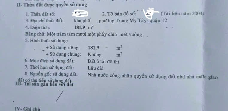 Bán lô đất phân 3 nền (12x18) P. Trung Mỹ Tây, Quận 12. Giá cực rẻ 8.79 tỷ 5