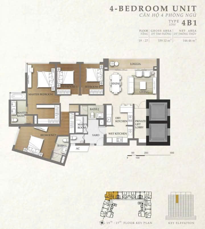 Cho thuê Căn hộ chung cư dự án The Nassim Thảo Điền, Diện tích 159m², Giá 90 Triệu/tháng