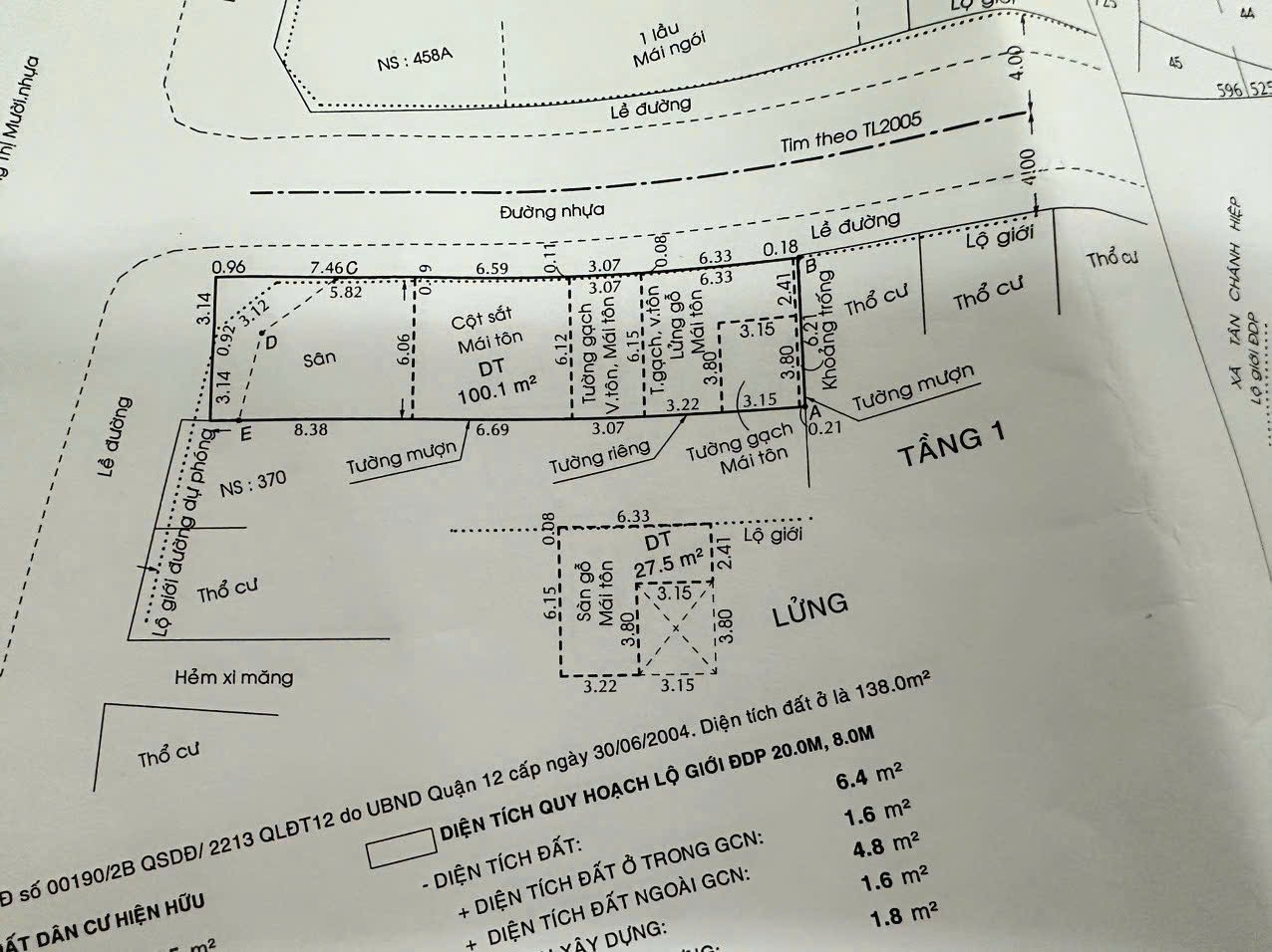 Bán Nhà (6x28) 2 Mặt Tiền Dương Thị Mười, P. Tân Thới Hiệp, Quận 12 Giá Rẻ