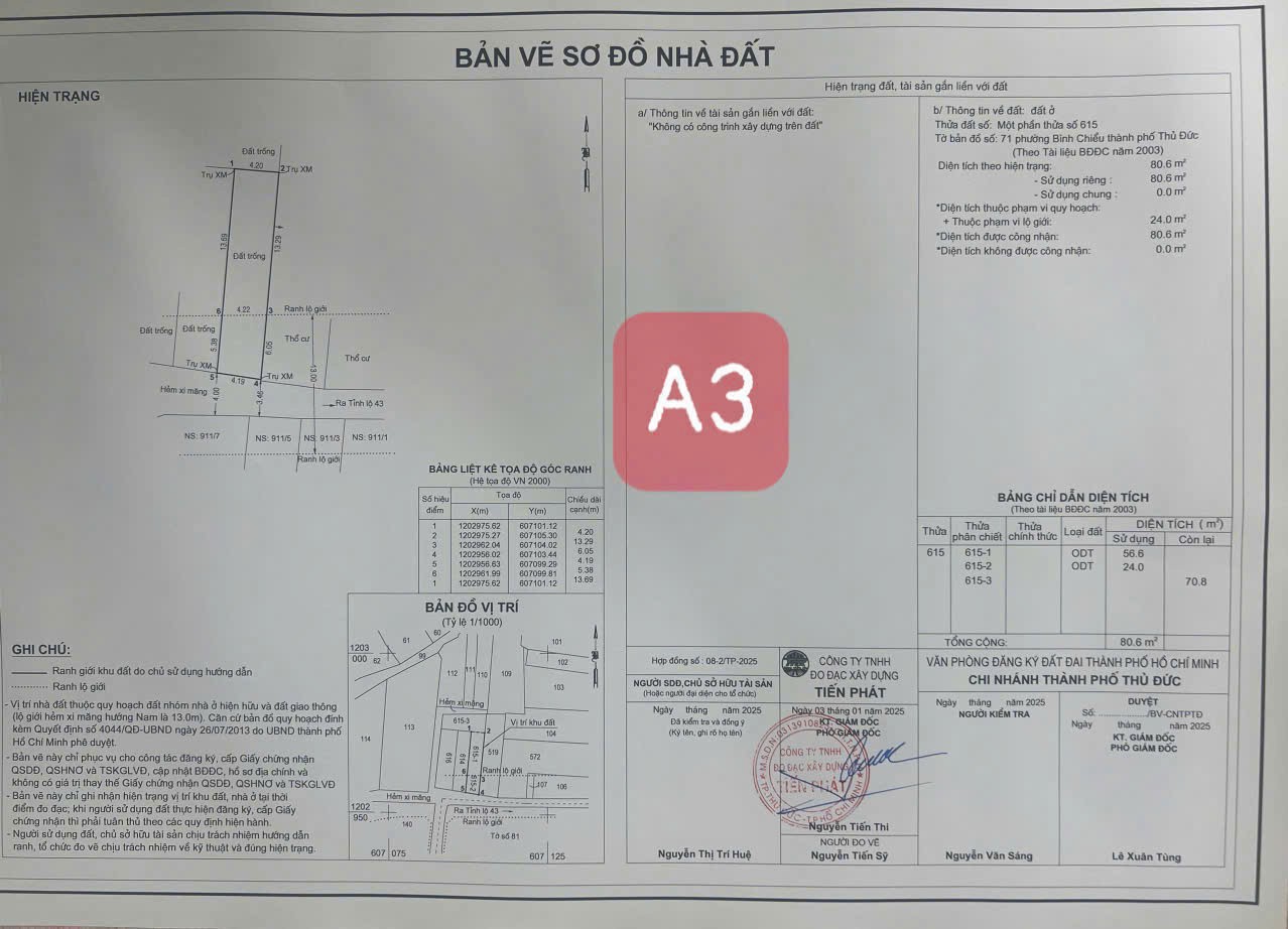 Cần bán Đất Phường Bình Chiểu, Thủ Đức, Diện tích 100m², Giá 4.4 Tỷ 3