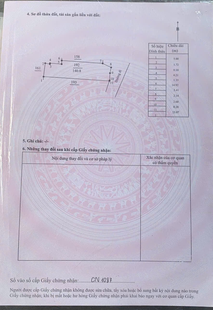 Chính chủ Bán 140,8m2 Đất Tại Trấn Rến, Khu Phố Phú Lâm 1, Phường Phú Yên, Đắk Lắk 5