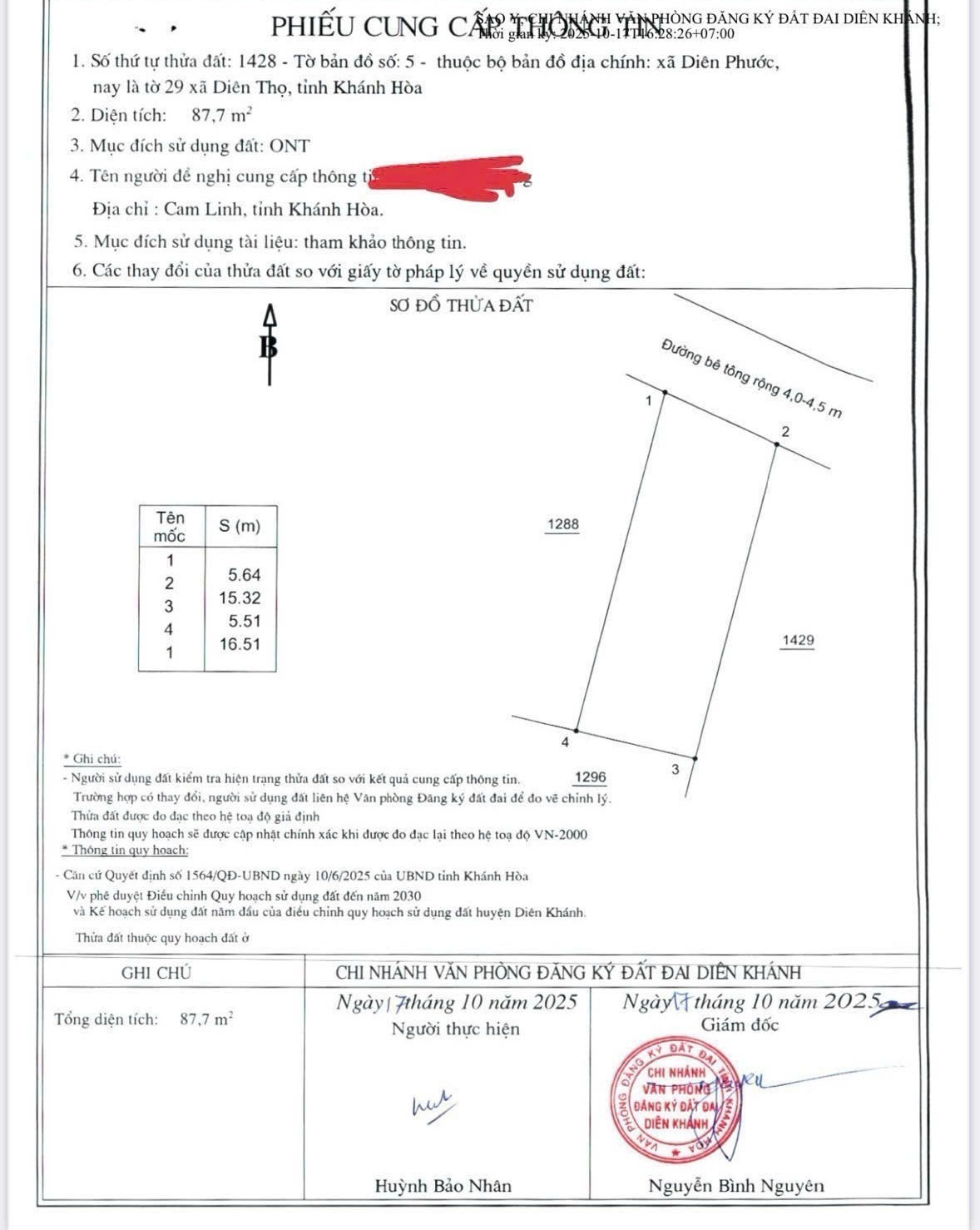 Bán đất Diên Phước full thổ cư vuông vắn giá rẻ đường bê tông oto vào tận nơi 6