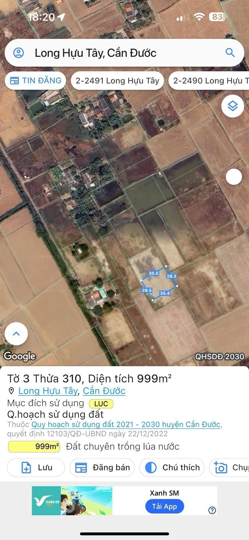 Đất lúa Óc Đảo Long Hựu 1000m2 giá rẻ đầu tư 400tr 6